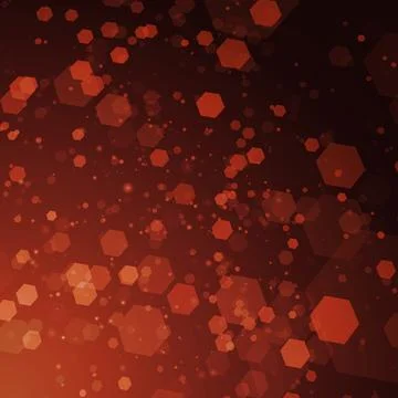 Red Abstract Hexagonal Pattern in the Dark 스톡 일러스트