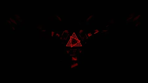 Red Abstract Infinite Strobe Triangular Space Background VJ Loop in 4K Stock Footage 334717519