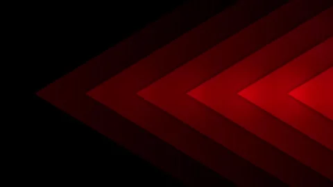 Red Abstract Layered Chevron Motion Graphic Background on Black Stock Footage 348207037