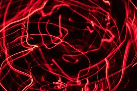 Red Abstract Light Lines Stockfoto's