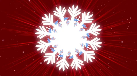 Red abstract loop background, snowflakes Stock Footage 54958056
