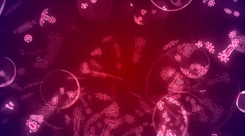 Red abstract loop motion background Stock Footage 44399465