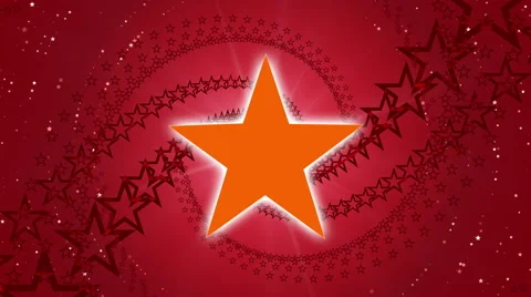Red abstract loop motion background, star Stock Footage 49212389