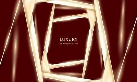 Red abstract luxury background with elegant golden lines, design elements and イラスト素材