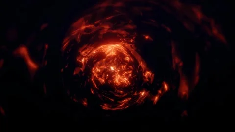Red abstract magic portal hypnotic energy space firestorm tunnel Stock Footage 279588207
