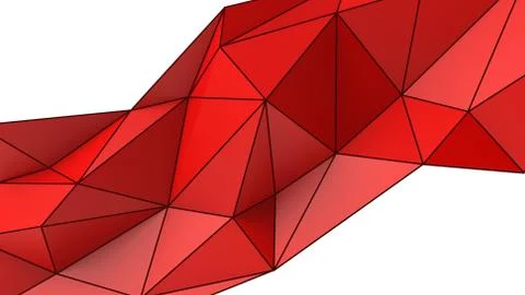 Red abstract modern crystal background. Polygon, Line, Triangle pattern shape イラスト素材