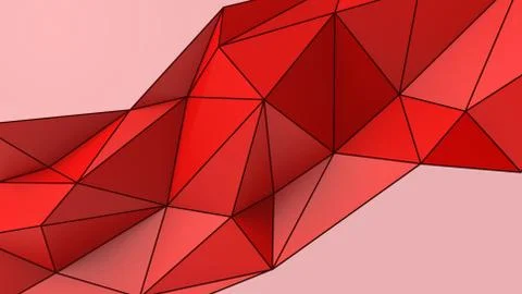 Red abstract modern crystal background. Polygon, Line, Triangle pattern shape Stock Illustration