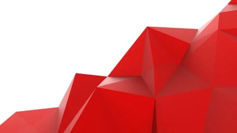 Red abstract modern crystal background. Polygon, Line, Triangle pattern shape Stock Illustration