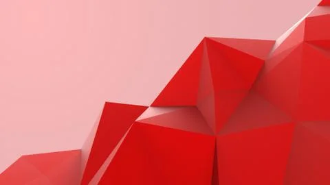 Red abstract modern crystal background. Polygon, Line, Triangle pattern shape Stock Illustration