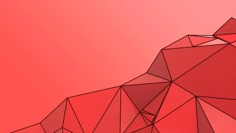 Red abstract modern crystal background. Polygon, Line, Triangle pattern shape イラスト素材