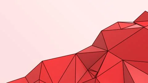 Red abstract modern crystal background. Polygon, Line, Triangle pattern shape Stockillustratie