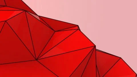 Red abstract modern crystal background. Polygon, Line, Triangle pattern shape Stock Illustration