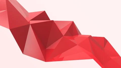 Red abstract modern wave crystal background. Polygon, Line, Triangle pattern  Stock-Illustration