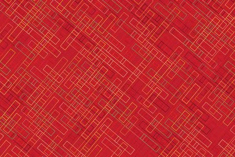 Red abstract mosaic pattern with geometric lines and shapes Stock Illustration