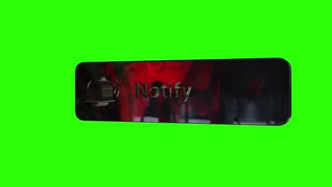 Red Abstract Notify Button Animation on Green Screen Stock Footage 330920056