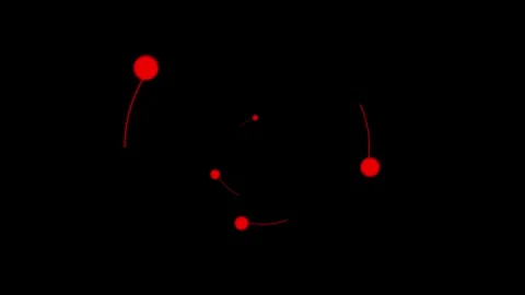 Red abstract particles with glowing trails on black background animated dots Stock Footage 333031154