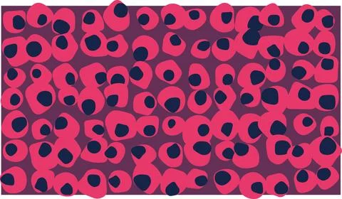 Red abstract pattern with paw prints design Stock Illustration
