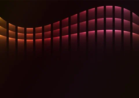 Red abstract pixel curve background Stock Illustration