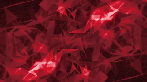 Red Abstract Plexus Geometric Network Animation Polygon Lines Background Loop Vídeos de archivo 336738941