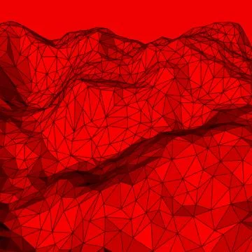 Red Abstract Polygonal Background Stock Illustration