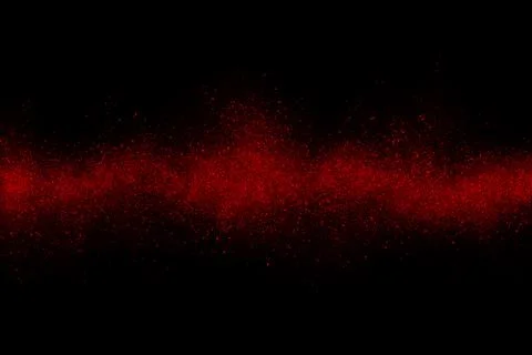 Red abstract powder explosion on a black background Stock Illustration