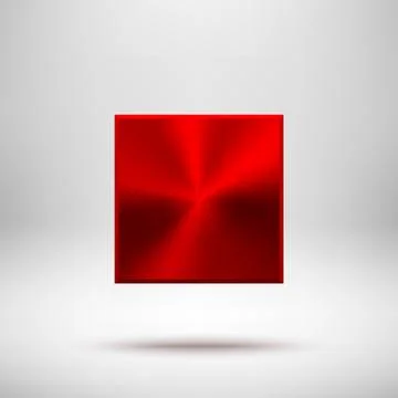 Red Abstract Rhombic Button Template Stock Illustration