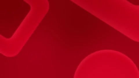 Red abstract seamless loop background with soft geometric shapes. 4K Vídeo Stock 309855786