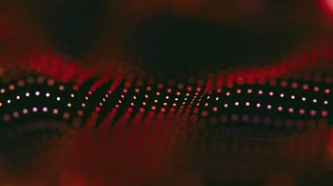 Red Abstract Softly Undulating Plane of Circles 库存影片 45196882