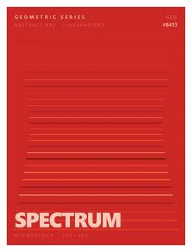 Red abstract spectrum lines geometric background for graphic design. 스톡 일러스트