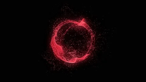 Red abstract sphere animation background. Energy plasma ball. Stock Footage 233743659