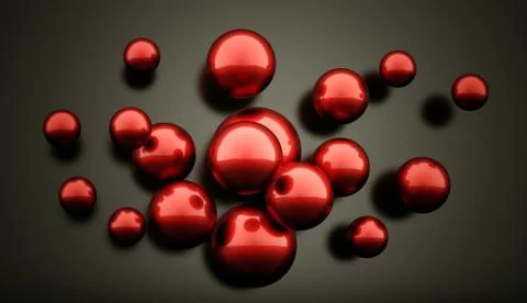 Red abstract sphere concept background rendered Illustrazione stock