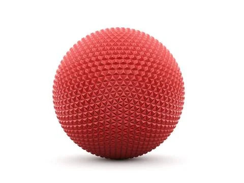 Red abstract sphere isolated on white background Stock Illustration