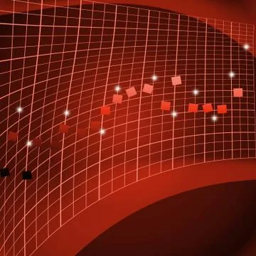 Red abstract square with dark background 스톡 일러스트