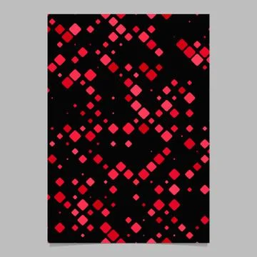 Red abstract square pattern poster design Ilustração Stock
