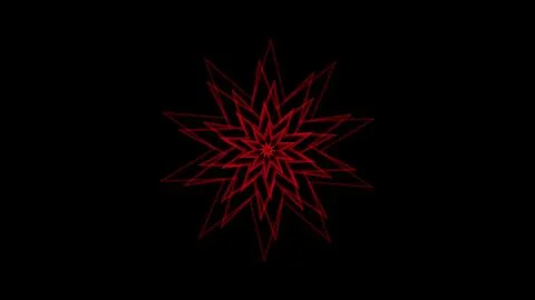 Red abstract star on dark background design Stock Illustration