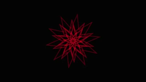 Red abstract star shape animation grows larger 스톡 동영상 328386358