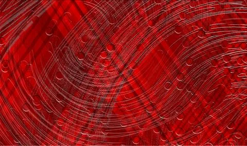 Red Abstract Swirl Texture With Circular Pattern And Dynamic Digital Lines .. Stock Illustration
