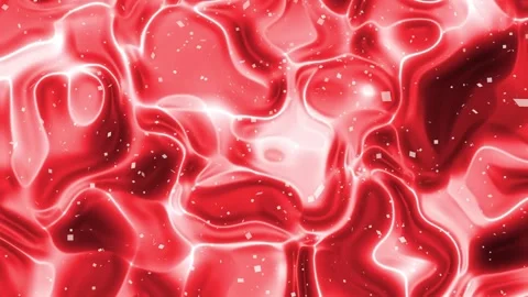 Red Abstract Swirling Background with Falling White Confetti Animation Stock Footage 308629810