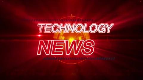 Red abstract technology news background Stock Footage 48226114