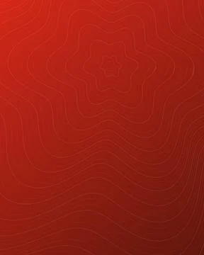 Red abstract topographic background with white wavy contour lines and vibra.. Stock Illustration