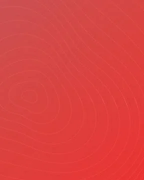 Red Abstract Topographic Map Background with White Contour Lines and Minima.. Stock Illustration
