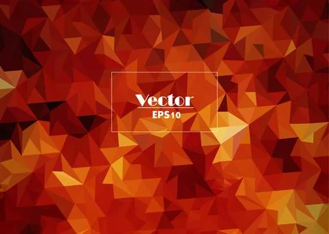 Red abstract vector image stylized from triangles Stock Illustration