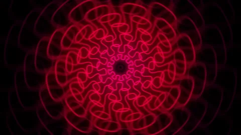 Red Abstract Virus Wave Tunnel Seamless Loop Background Video stock 331785243