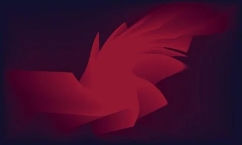 Red abstract wallpaper, digital abstract, 3d tech, wave effect, glowing lines, Ilustración de archivo