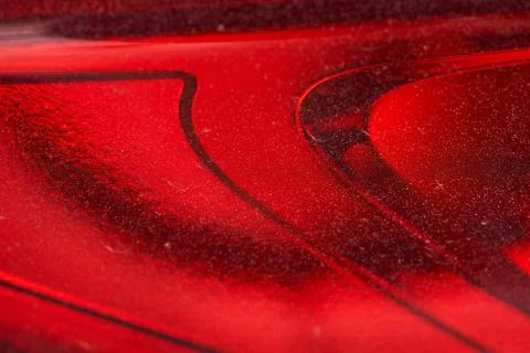 Red Abstract wave curve pattern on wall backgroun Stock Photos