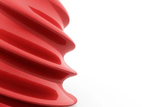 Red abstract waves background rendered Stock Illustration