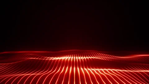 Red abstract waves Stock Footage 296516612