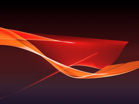 Red Abstract Wavy Planes Stock Footage 71750716