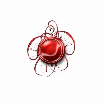 Red abstract on the white Stock Illustration