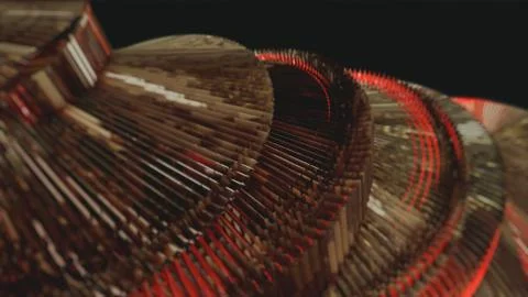 Red abstraction on a black background Stock Illustration